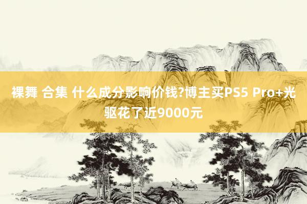 裸舞 合集 什么成分影响价钱?博主买PS5 Pro+光驱花了近9000元