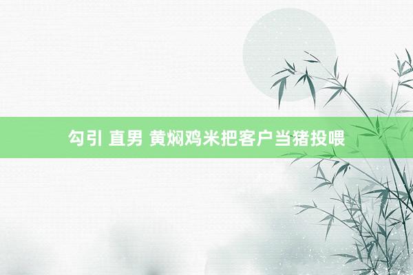 勾引 直男 黄焖鸡米把客户当猪投喂